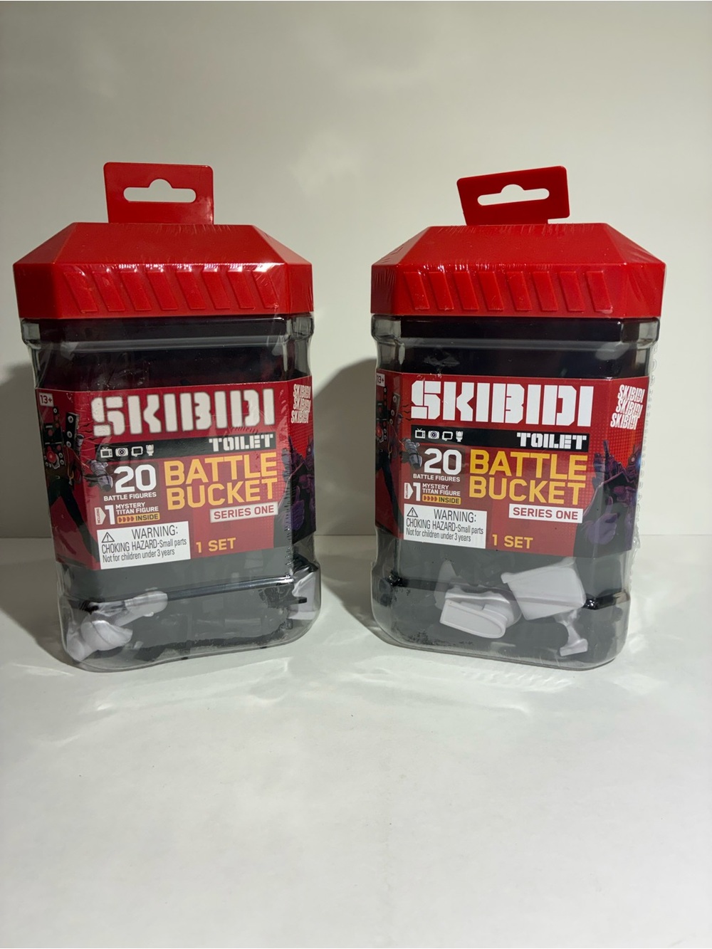 Skibidi Toilet Battle Bucket Series 1 Lot 2 Sealed Sets 40 Figures Bonkers Toys